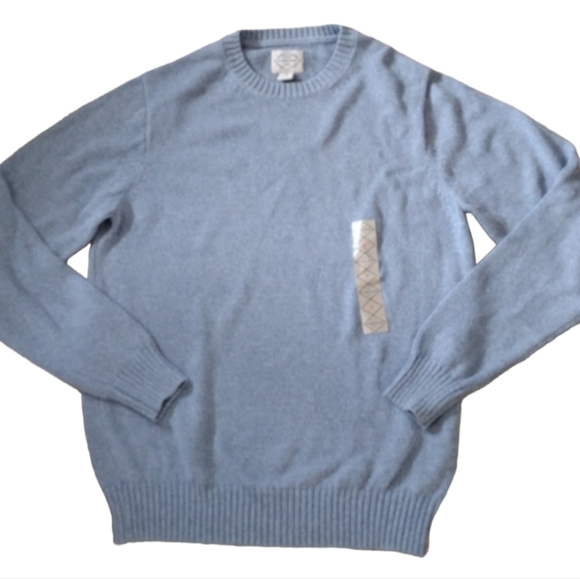 St Johns Bay Sweater Men Medium Light Blue Crewneck Casual Office Career School - Picture 1 of 8